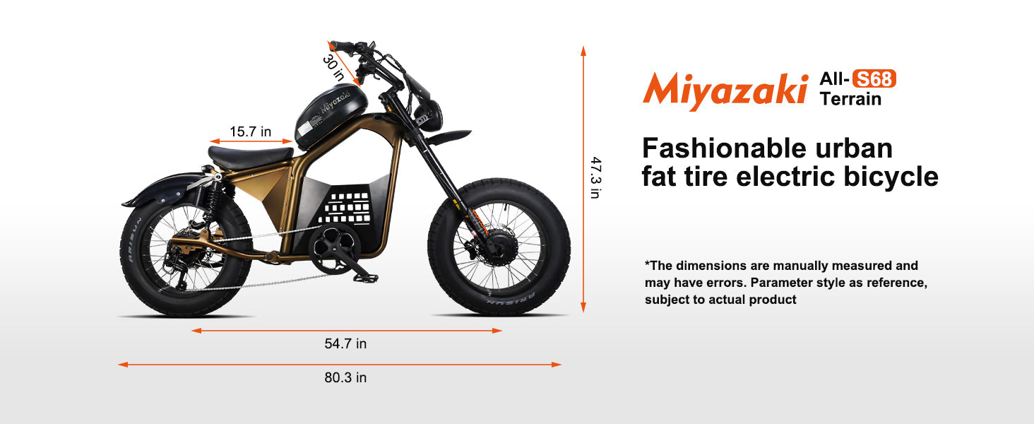Miyazaki S68:The Ultimate 20-Inch Fat Tire All-Terrain Dual Drive Electric Bike