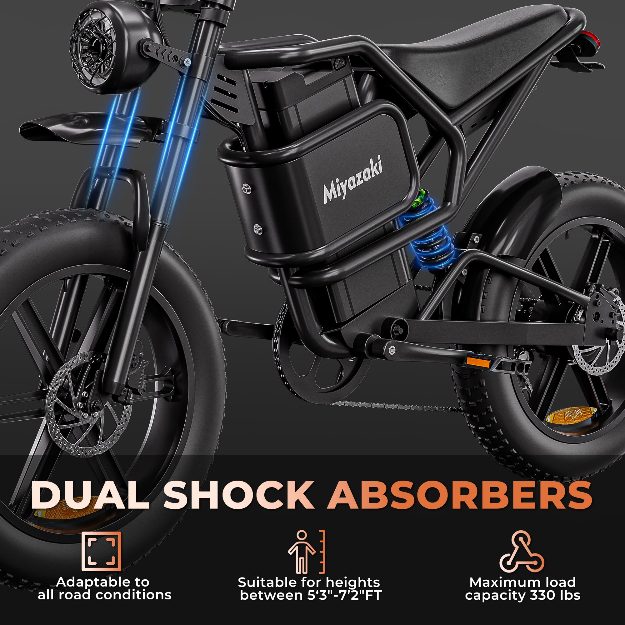 1500W Fat Tire Off-Road Long Range E-bike V43