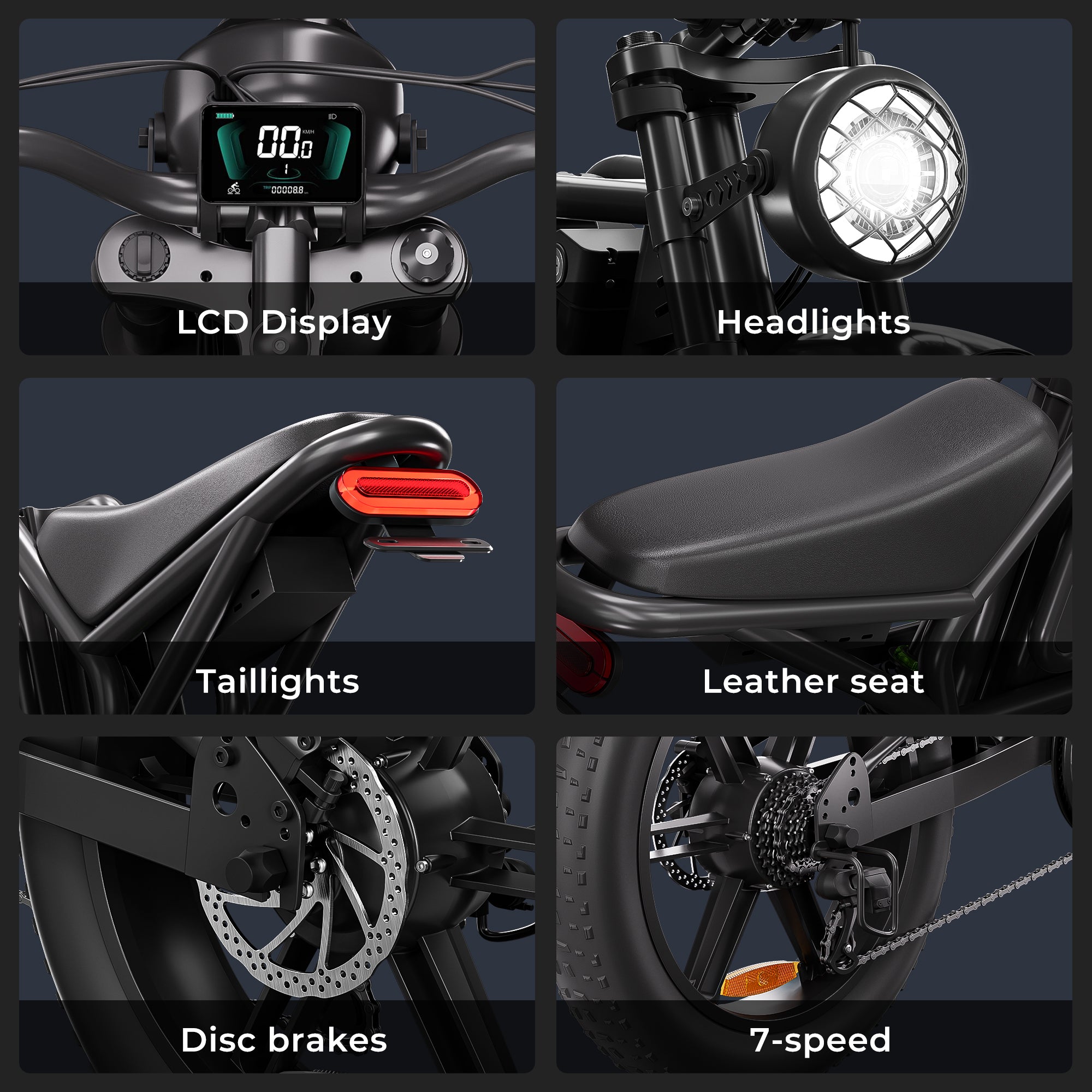 1500W Fat Tire Off-Road Long Range E-bike V43