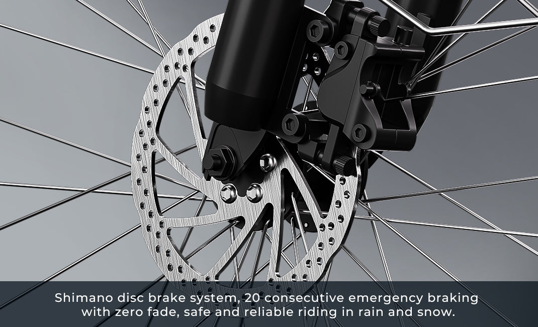 Shimano hydraulic disc brakes on GC1995 withstand 20+ consecutive emergency stops with zero fade, ensuring safety in rain/snow conditions