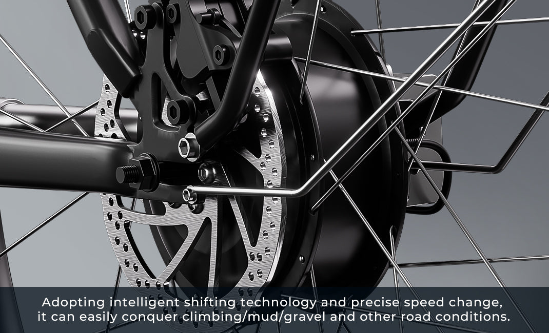 GC1995's precision shifting technology conquers mud, gravel, and steep hills with adaptive speed control for all-terrain riding