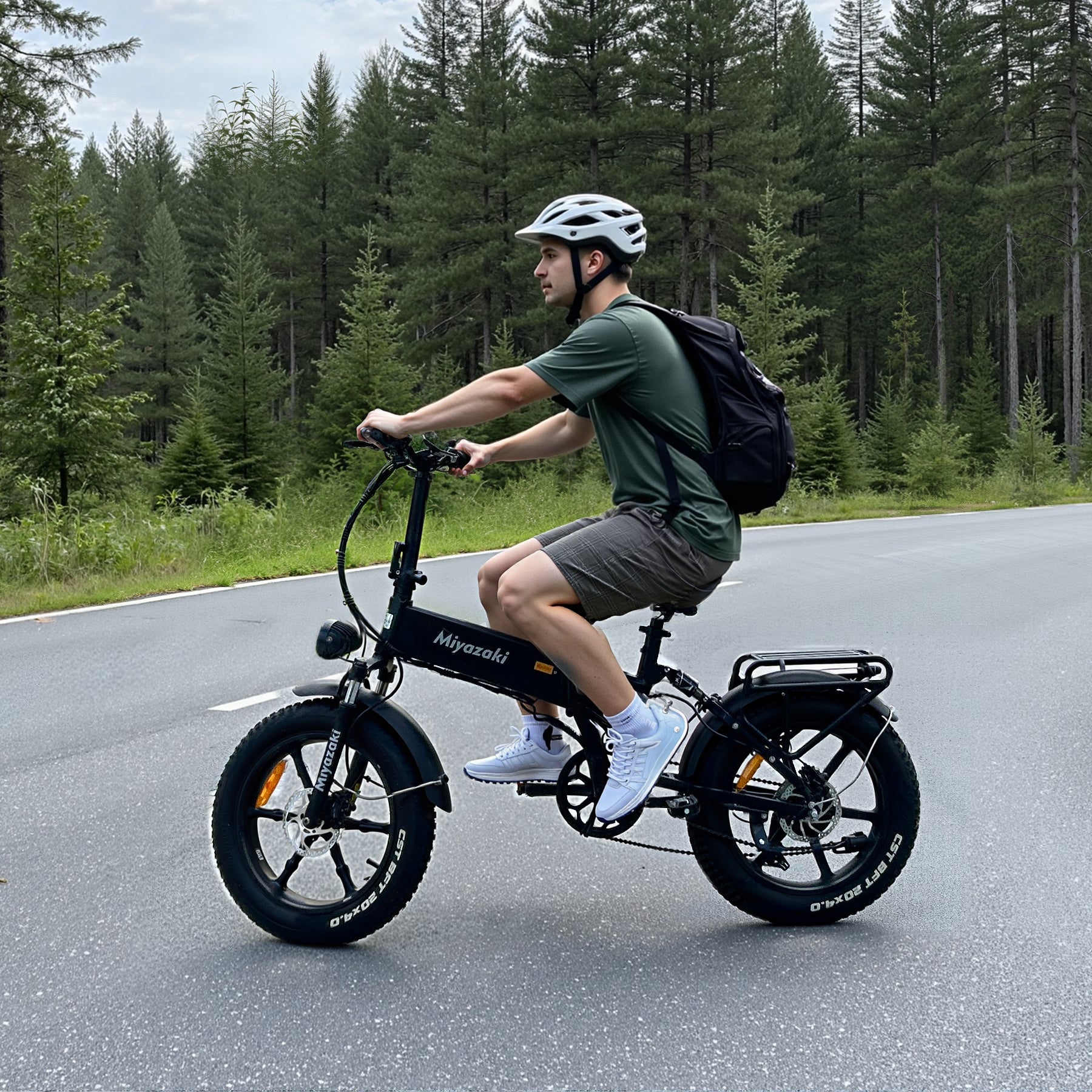 Bicicletta elettrica pieghevole Miyazaki, bicicletta elettrica urbana fuoristrada R7 Pro