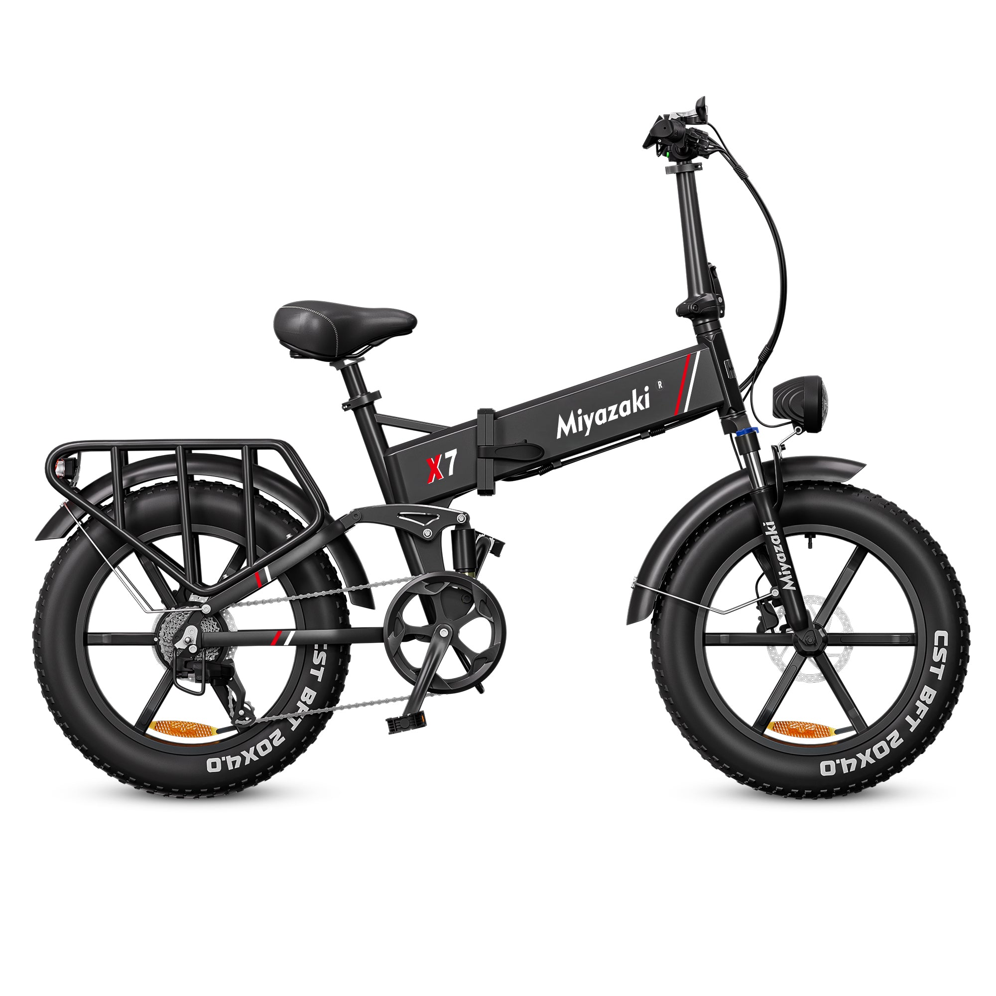 Miyazaki 1500W Folding Electric Bike Fat tire all terrain electric bicycle X7