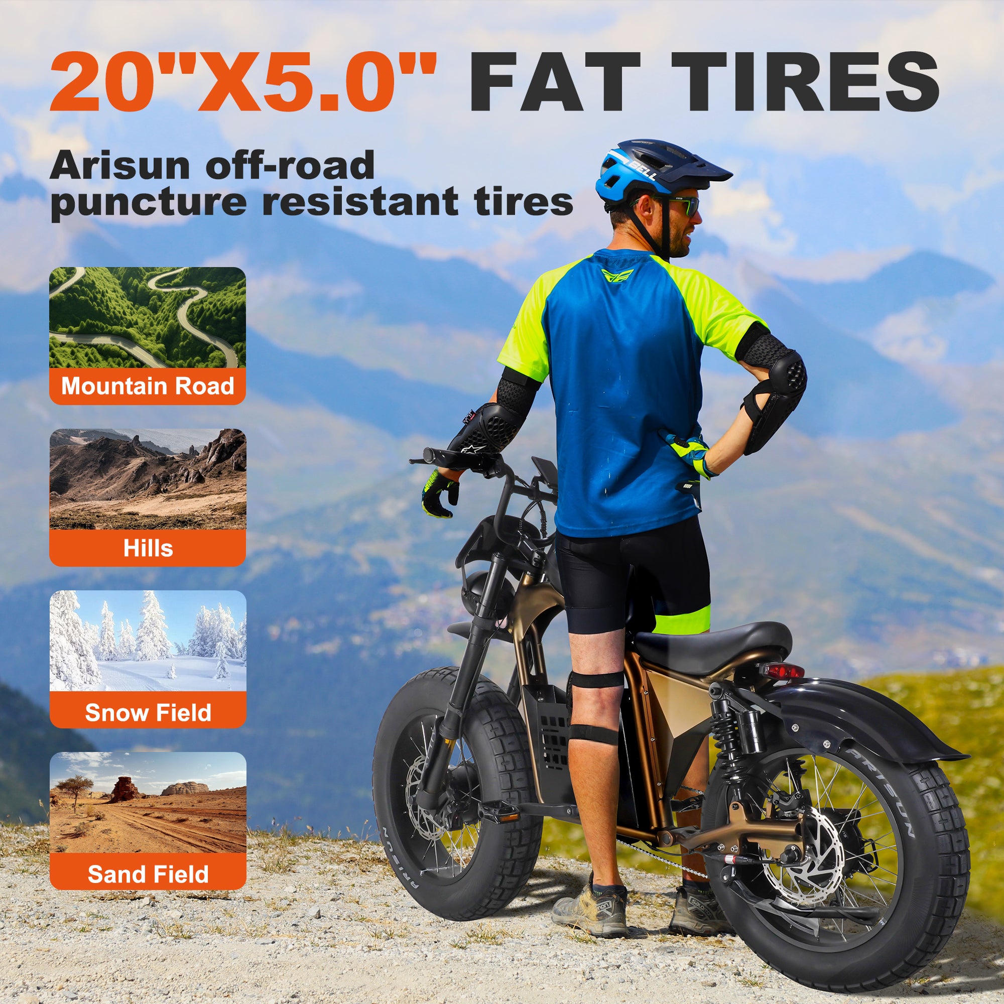 Miyazaki 20 inch all terrain 35A large battery dual drive off-road electric bicycle S68