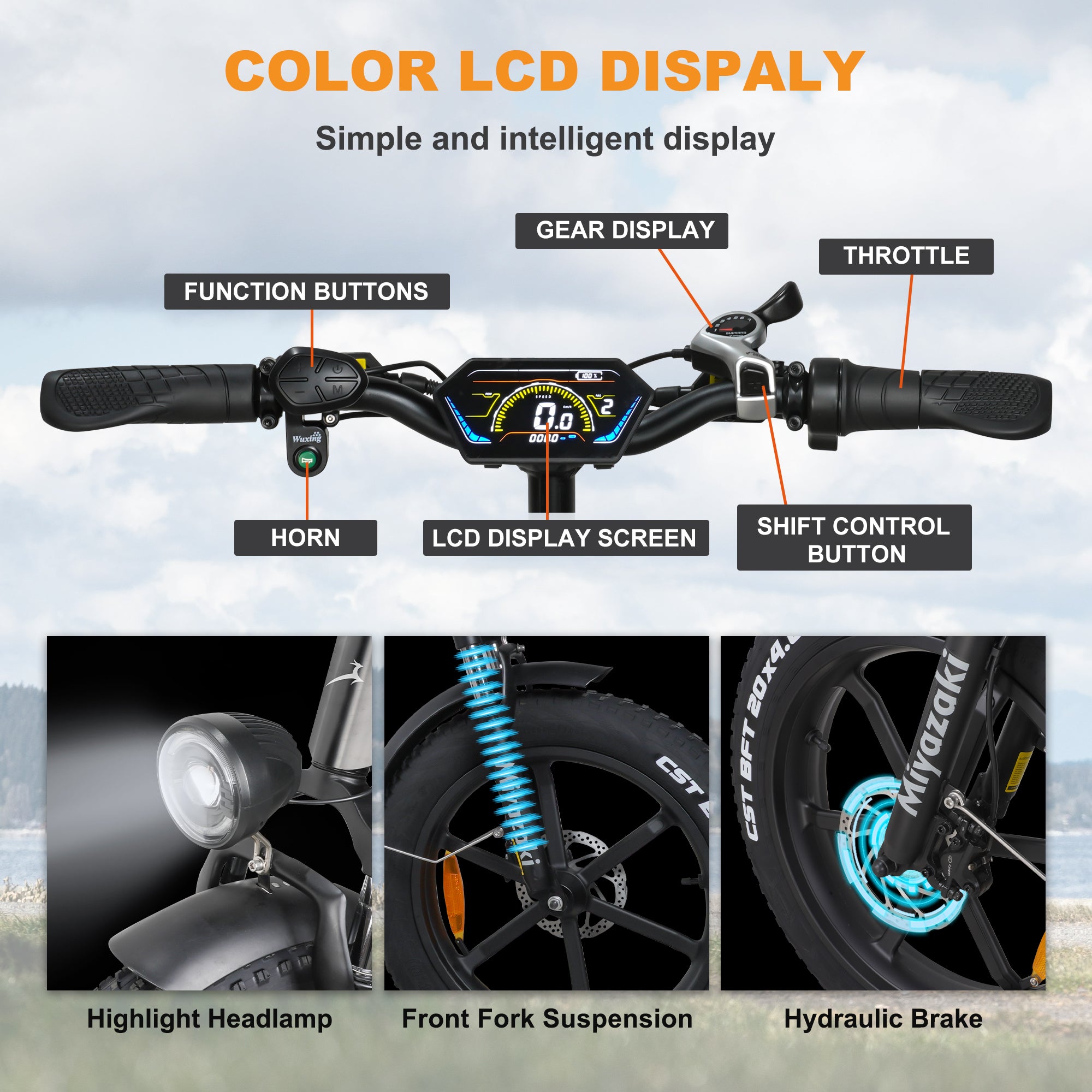 Miyazaki Folding Electric Bike Urban off-road electric bicycle R7 Pro