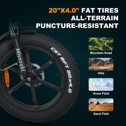 Miyazaki Folding Electric Bike Fat tire all terrain electric bicycle X7 Pro