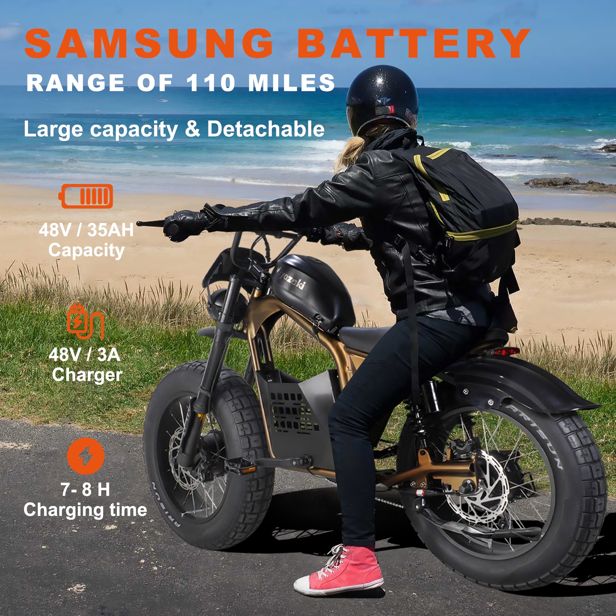 Miyazaki 20 inch all terrain 35A large battery dual drive off-road electric bicycle S68