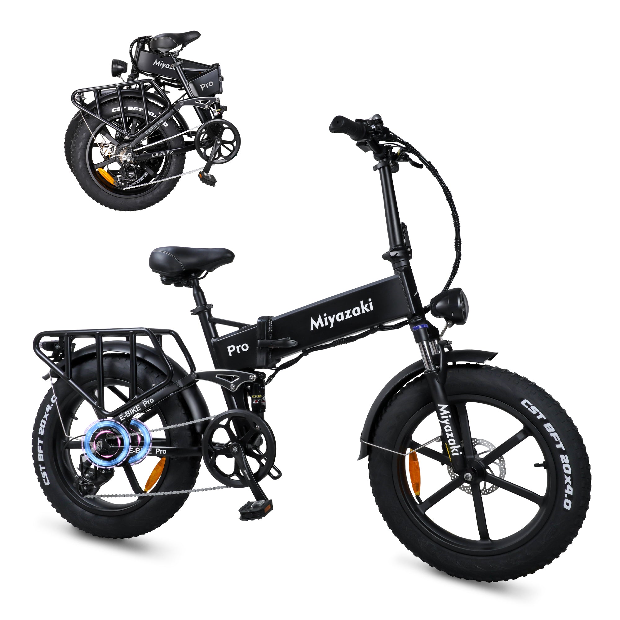 Miyazaki Folding Electric Bike Fat tire all terrain electric bicycle X7 Pro