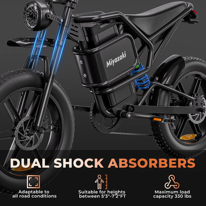 1500W Fat Tire Off-Road Long Range E-bike V43