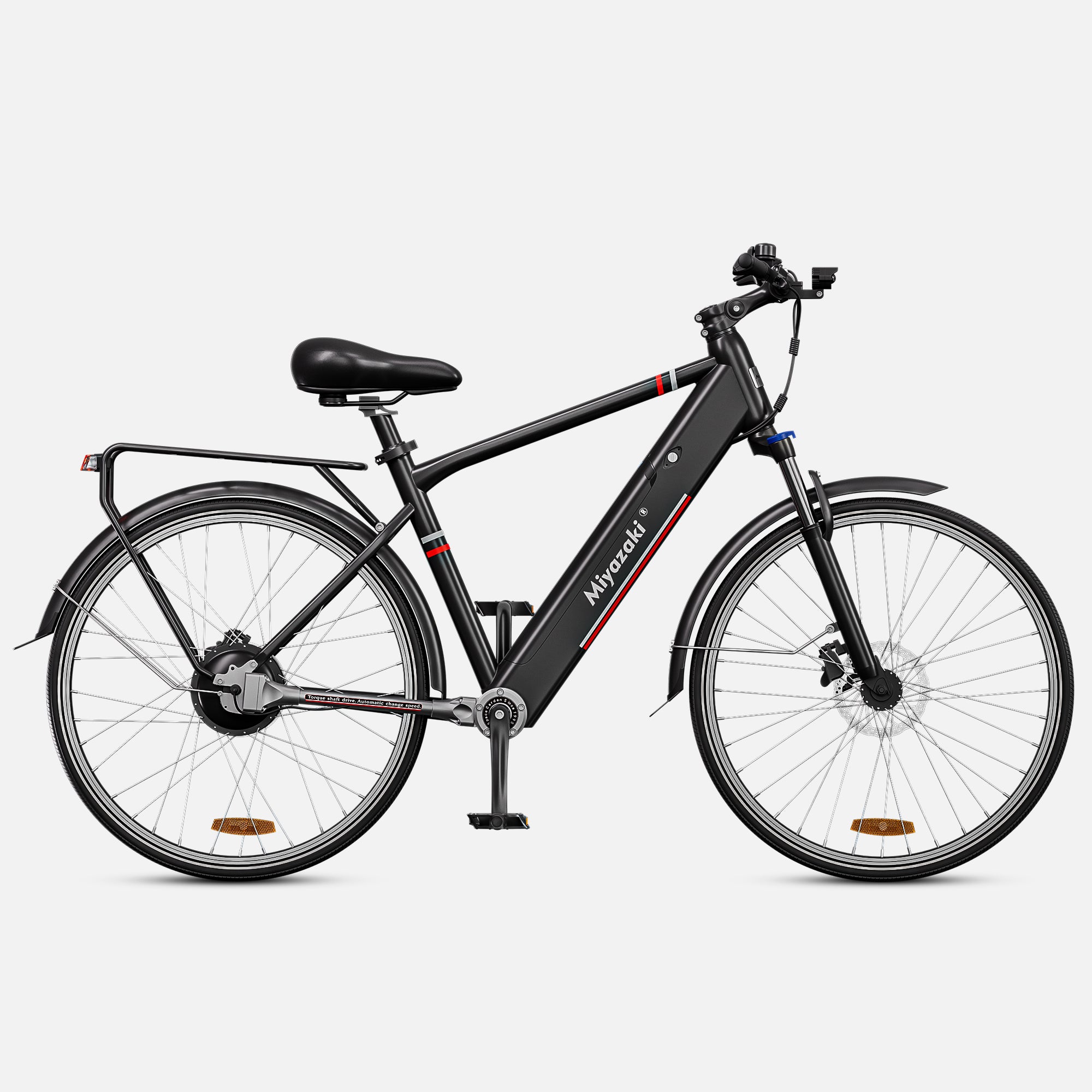 Side view of GC1995: sleek shaft-drive design with balanced weight distribution for agile urban mobility