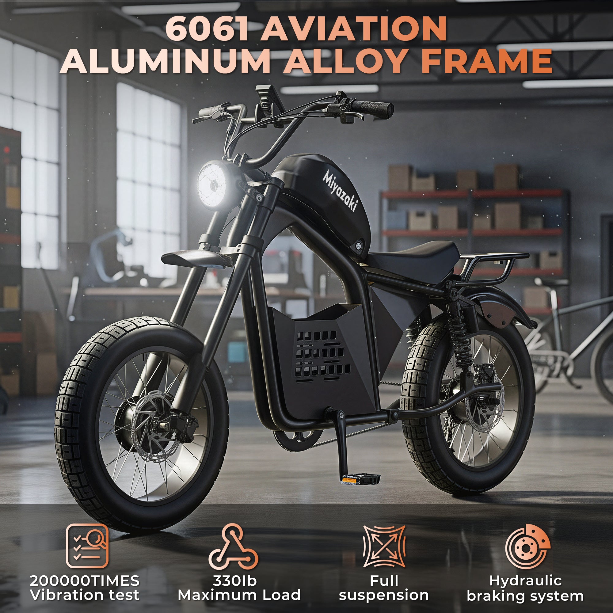 Miyazaki 20 inch all terrain Fat Tire 48V 35/70Ah large battery 3000w dual drive off-road E-Bike S68