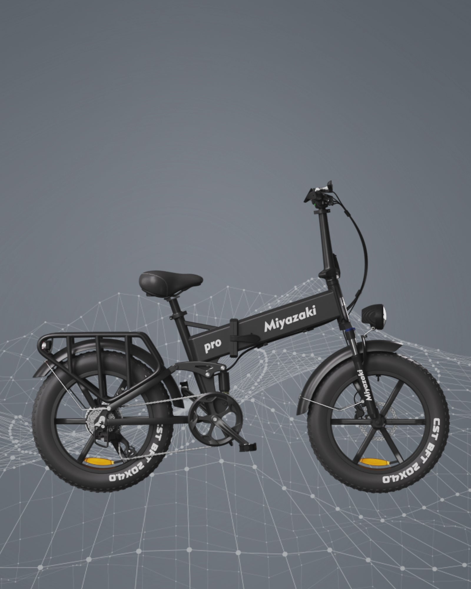 Miyazaki 1000W Folding Electric Bike Fat tire all terrain electric